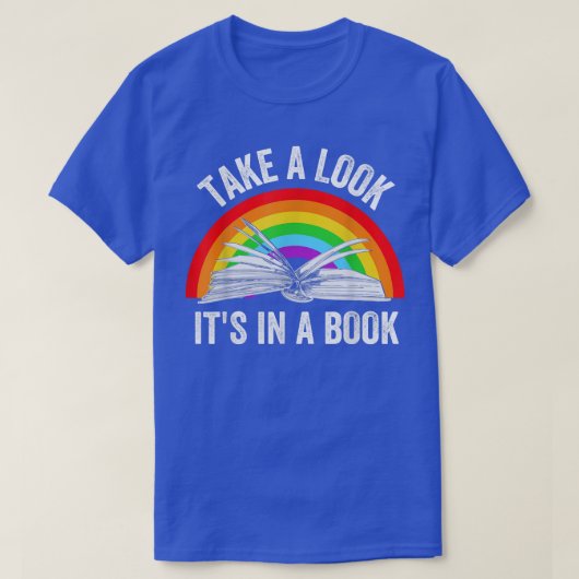 T-shirt Regardez Son Dans Un Livre Lecture Cute Rainbow Bo (Design devant)