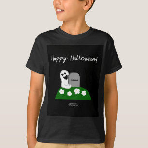 T-shirt Regardez Un Boo Ghost Boys Black Basic T Shirt