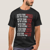 T-shirt Regardez Vos Pensées Pour Qu'Ils Deviennent Mots T (Devant)