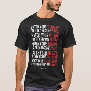 T-shirt Regardez Vos Pensées Pour Qu'Ils Deviennent Mots T