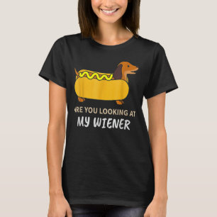 T-shirt Regardez-Vous Mon Wiener Funny Dachshund