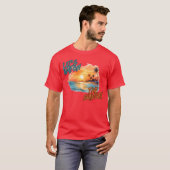 T-shirt Regardons le coucher de soleil rétro (Devant entier)