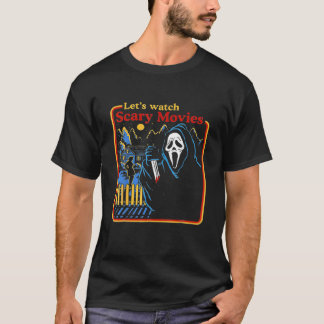 T-shirt Regardons Les Films D'Effraie Crie Horreur Fantôme