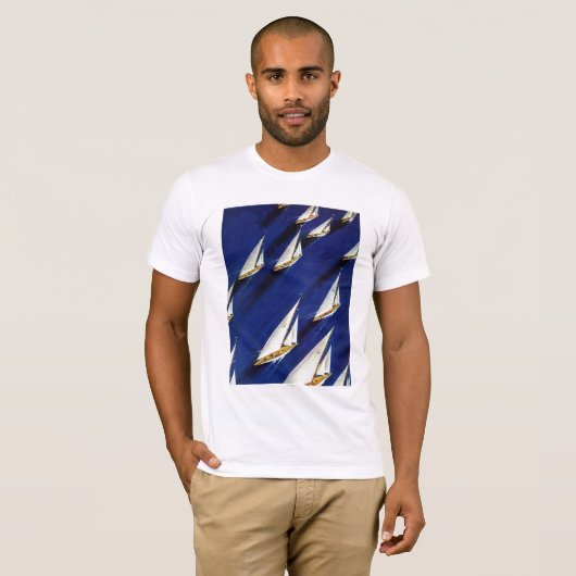 T-shirt Régate de voilier par Ski Weld (Devant entier)