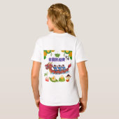 T-shirt régate du dragon doré blanc (Dos entier)