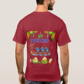 T-shirt régate du dragon doré marron (Dos)
