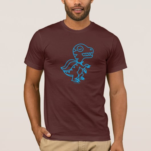 T-shirt regenboogrex: Blauw (Voorkant)