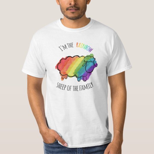 T-shirt regenboogschaap (Voorkant)