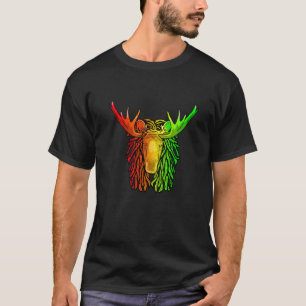 T-shirt Reggae Cool Moose Dreadlocks Rasta Dreads Rastafar