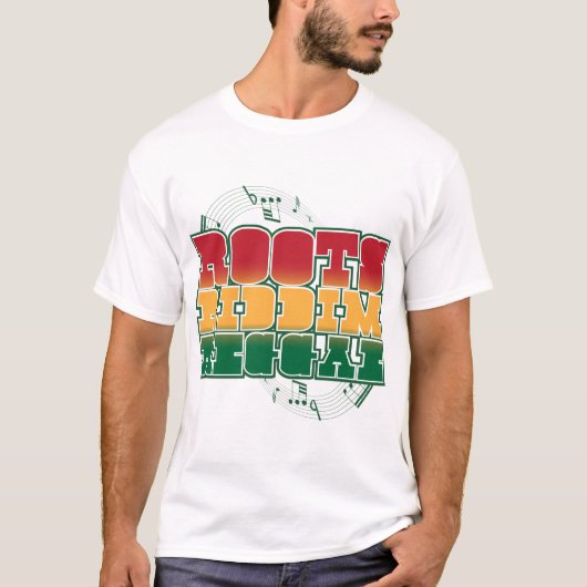 T-shirt Reggae de Riddim de racines (Devant)