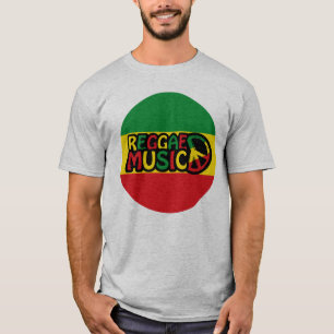 T-shirt Reggae Design de musique avec style rastafari et c