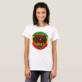 T-shirt Reggae design with positive quotes and reggae flag (Devant entier)