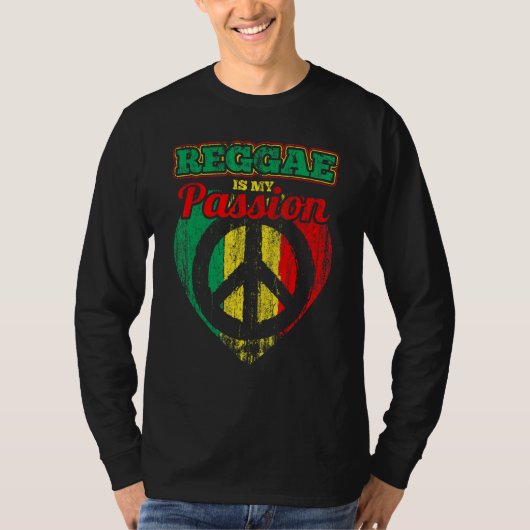 T-shirt Reggae Est Mon Drapeau Passion Rastafari Avec Syst (Devant)