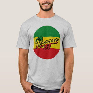 T-shirt Reggae Musique avec couleurs du drapeau reggae