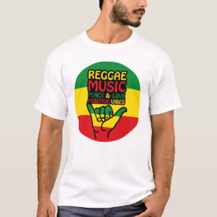 T-shirt Reggae Shaka Main avec des citations positives