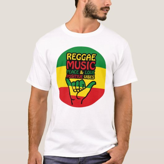 T-shirt Reggae Shaka Main avec des citations positives (Devant)