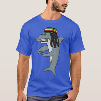 T-shirt Reggae Shark Funny Dreadlock Rasta