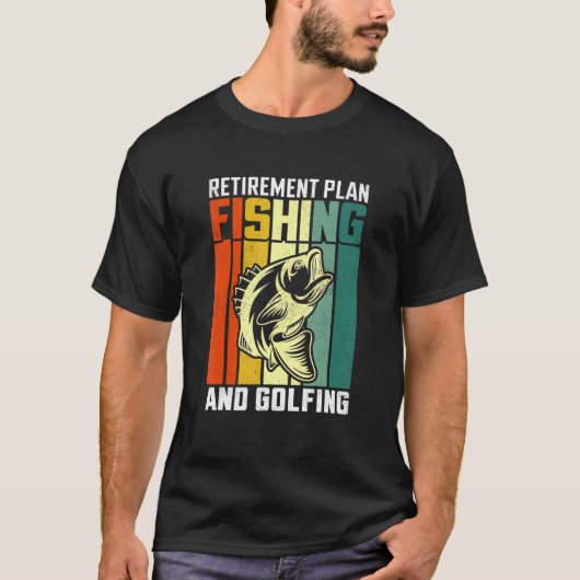 T-shirt Régime de retraite pour hommes Pêche Rétro 1 (Devant)