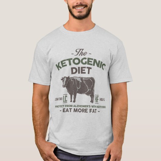 T-shirt RÉGIME KETOGENIC : Mangez gros l'aide Alzheimer, (Devant)