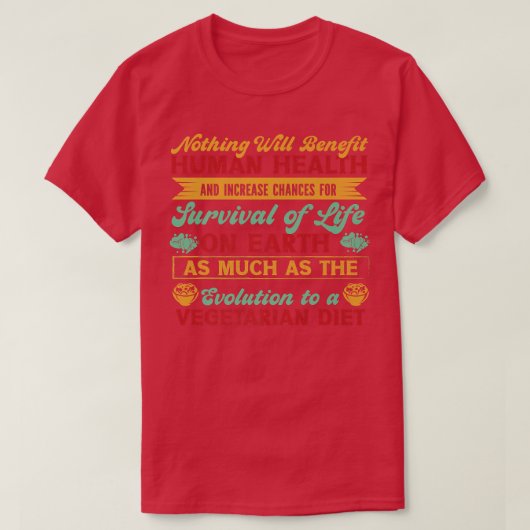 T-shirt Régime végétarien (Design devant)