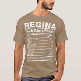 T-shirt Regina Nutrition FactsRegina Nom Anniversaire