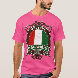 T-shirt Région Calabre Italia Design original rétro
