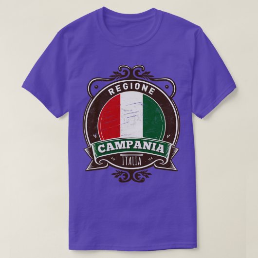 T-shirt Région Campanie Italia Design original rétro (Design devant)