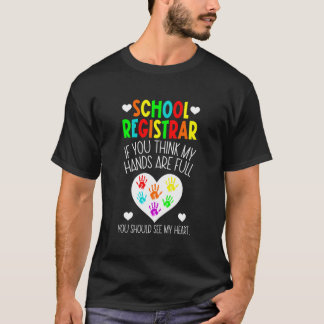 T-shirt Registre de l'école Mon registre du coeur Registre