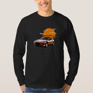 T-shirt Réglage et jeu de voiture Vintage Retro Sunset