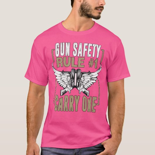 T-shirt Règle 1 de la sécurité des armes à feu Transporter (Devant)