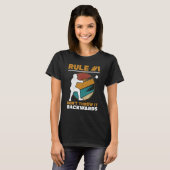 T-shirt Règle 1 Ne pas le jeter à l'envers lancer le marte (Devant entier)