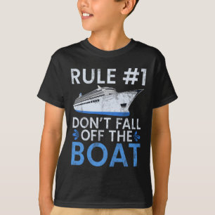 T-shirt Règle #1 Ne Pas Tomber Du Bateau Famille De Croisi