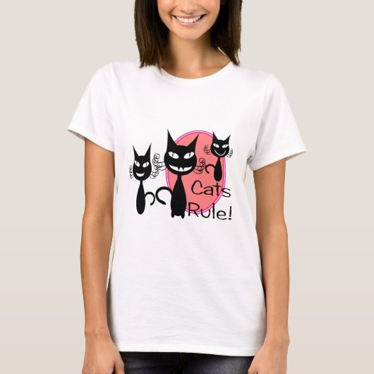 T-shirt Règle de chats ! ! ! ! ! ! ! ! ! (Devant)