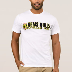 T-shirt Règle de Démocrate. Chemise de bave de