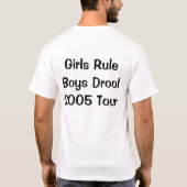 T-shirt Règle de filles (Dos)