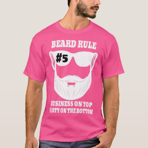 T-shirt Règle de la barbe 5 Affaires sur la partie supérie