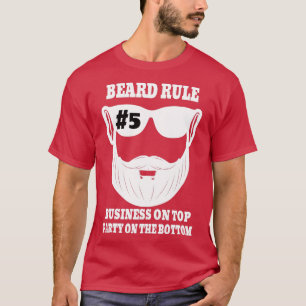T-shirt Règle de la barbe 5 Affaires sur la partie supérie