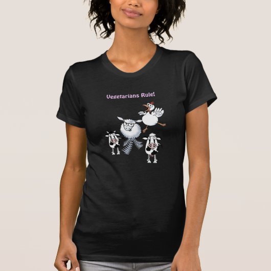 T-shirt Règle de végétariens ! (Devant)