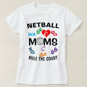 T-shirt Règle des masques de Netball des positions personn