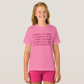 T-shirt Règle fille (binaire) (Devant entier)