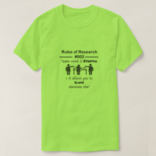 T-shirt Règles 002 de recherches