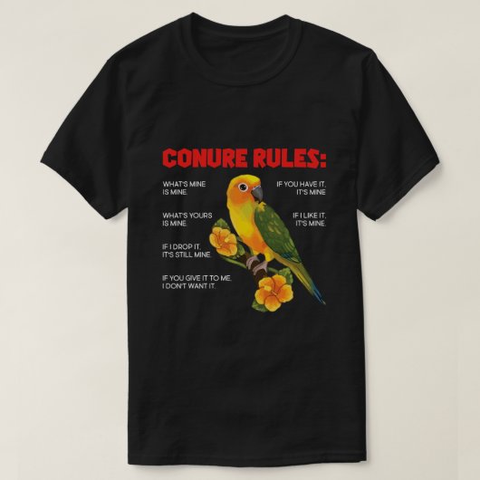 T-shirt Règles amusantes sur les fermes Propriétaire de fe (Design devant)
