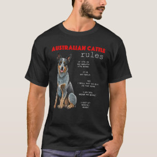 T-shirt Règles australiennes de chien de bétail Drôle chie