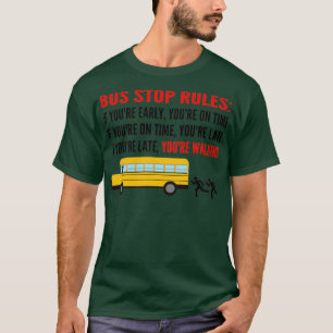 T-shirt Règles d'arrêt de bus du conducteur de bus scolair