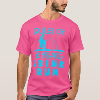 T-shirt Règles de la pêche sur glace Boire Course Pêcheur