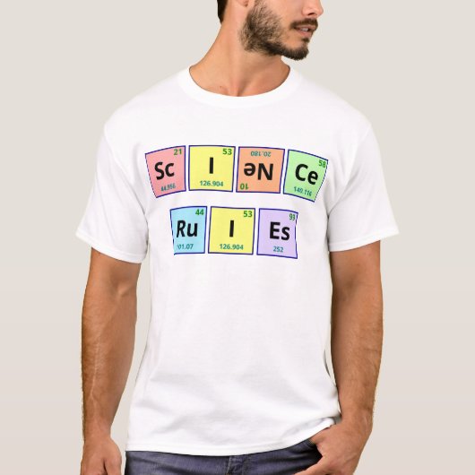 T-shirt Règles de la Science (Devant)