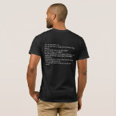 T-shirt Règles de la taverne d'Ed (Dos entier)