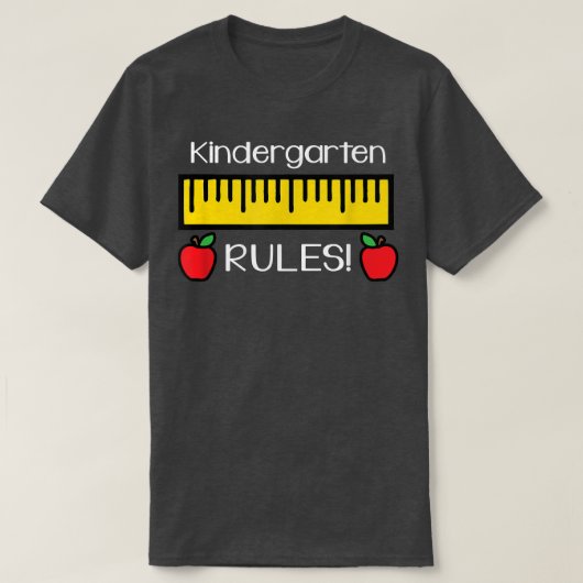 T-shirt Règles de maternelle, cadeau mignon pour l'enseign (Design devant)