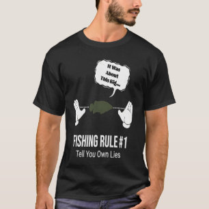 T-shirt Règles de pêche dites vos propres mensonges Humour
