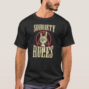 T-shirt Règles de Sobriété Dans Le Symbole De Récupération